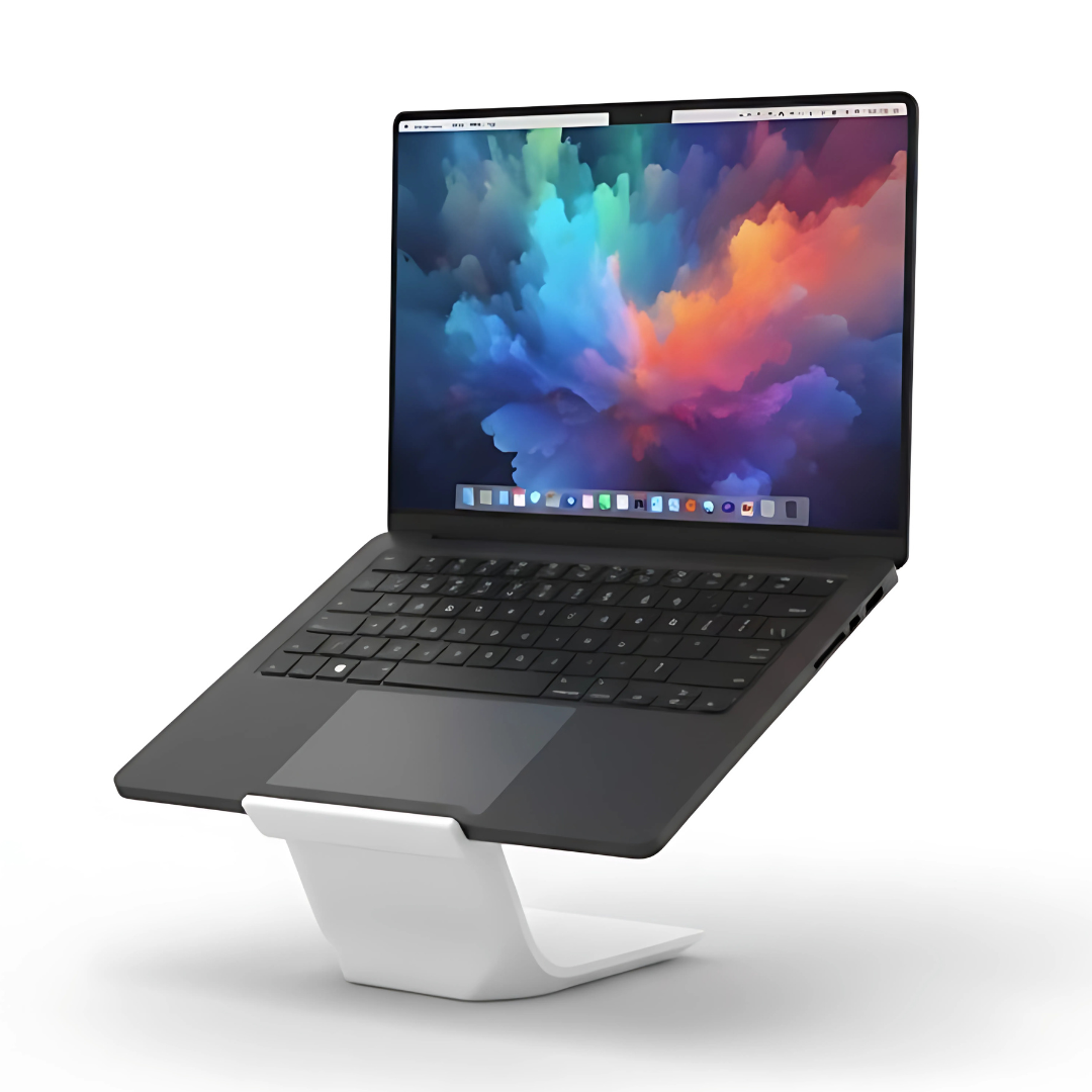 Impossible Laptop Stand, Premium Minimalist Ergonomic Riser, One-Piece Design for 13-16 inch MacBook and Laptops